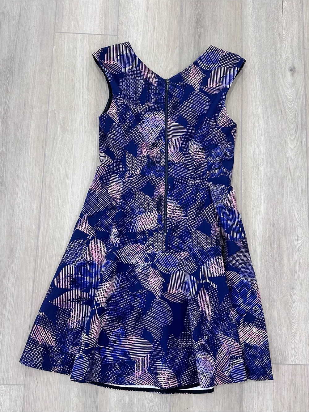Rebecca Taylor sonic garden fit & flare dress pink purple blue size 6 - Picture 6 of 8